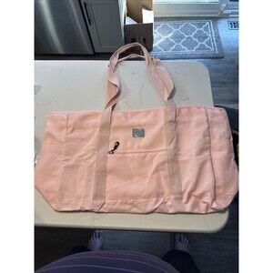 Bang & Carsen Large Tote Beach Bag Top Zipper Closure Waterproof Pink